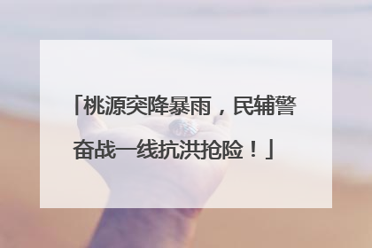 桃源突降暴雨，民辅警奋战一线抗洪抢险！