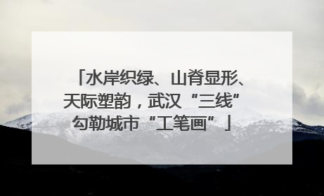 水岸织绿、山脊显形、天际塑韵，武汉“三线”勾勒城市“工笔画”