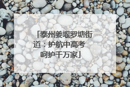 泰州姜堰罗塘街道：护航中高考 呵护千万家