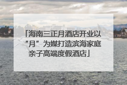 海南三正月酒店开业以“月”为媒打造滨海家庭亲子高端度假酒店