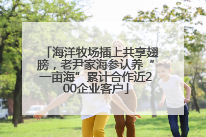 海洋牧场插上共享翅膀，老尹家海参认养“一亩海”累计合作近200企业客户