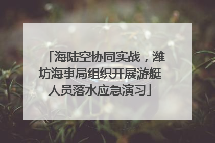 海陆空协同实战，潍坊海事局组织开展游艇人员落水应急演习