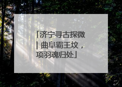 济宁寻古探微｜曲阜霸王坟，项羽魂归处