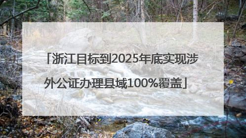 浙江目标到2025年底实现涉外公证办理县域100%覆盖