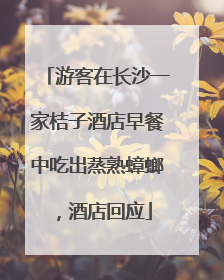 游客在长沙一家桔子酒店早餐中吃出蒸熟蟑螂，酒店回应