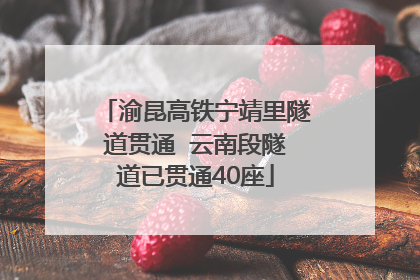 渝昆高铁宁靖里隧道贯通  云南段隧道已贯通40座
