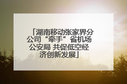 湖南移动张家界分公司“牵手”省机场公安局 共促低空经济创新发展