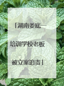 湖南娄底一培训学校老板被立案追责