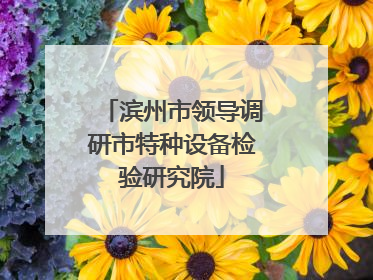 滨州市领导调研市特种设备检验研究院