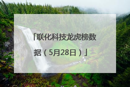 联化科技龙虎榜数据（5月28日）