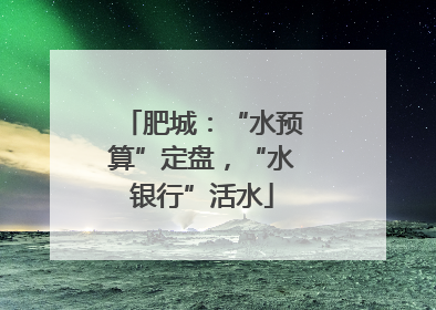 肥城：“水预算”定盘，“水银行”活水