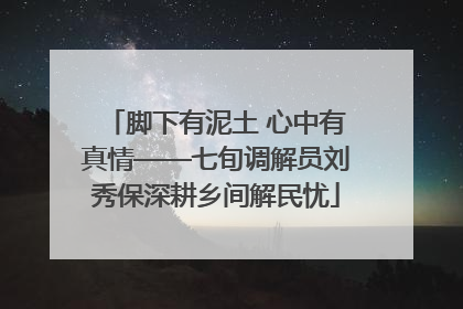 脚下有泥土 心中有真情——七旬调解员刘秀保深耕乡间解民忧