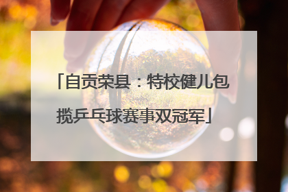 自贡荣县：特校健儿包揽乒乓球赛事双冠军