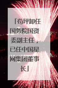 苟坪卸任国务院国资委副主任，已任中国星网集团董事长