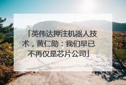 英伟达押注机器人技术，黄仁勋：我们早已不再仅是芯片公司
