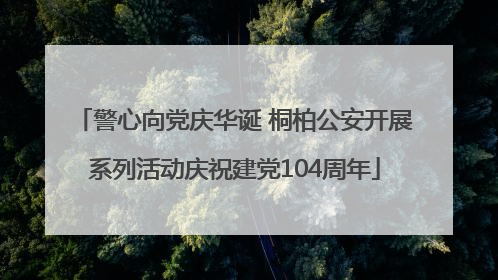 警心向党庆华诞 桐柏公安开展系列活动庆祝建党104周年