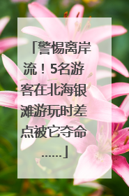 警惕离岸流！5名游客在北海银滩游玩时差点被它夺命……