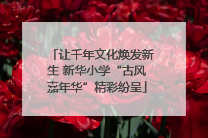 让千年文化焕发新生 新华小学“古风嘉年华”精彩纷呈