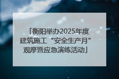 衡阳举办2025年度建筑施工“安全生产月”观摩暨应急演练活动