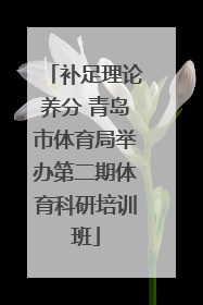 补足理论养分 青岛市体育局举办第二期体育科研培训班