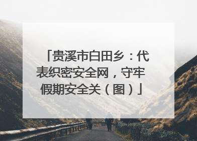 贵溪市白田乡：代表织密安全网，守牢假期安全关（图）