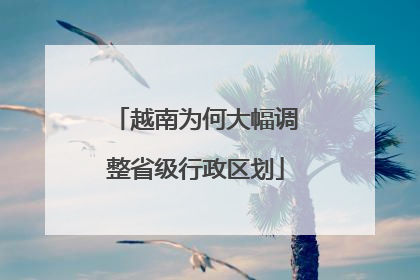 越南为何大幅调整省级行政区划