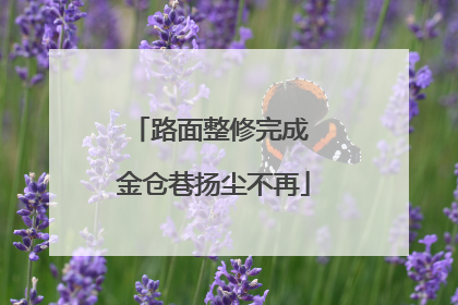 路面整修完成 金仓巷扬尘不再