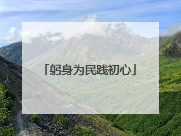躬身为民践初心