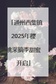 通州西集镇2025年樱桃采摘季甜蜜开启