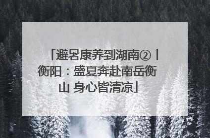 避暑康养到湖南②丨衡阳：盛夏奔赴南岳衡山 身心皆清凉
