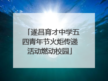遂昌育才中学五四青年节火炬传递活动燃动校园