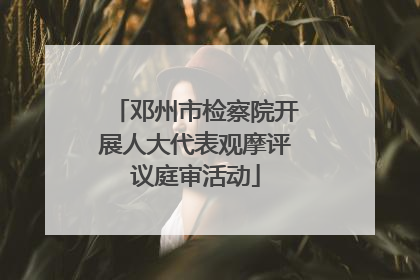 邓州市检察院开展人大代表观摩评议庭审活动