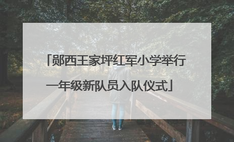 郧西王家坪红军小学举行一年级新队员入队仪式