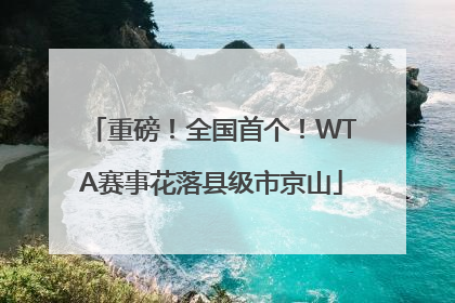 重磅！全国首个！WTA赛事花落县级市京山