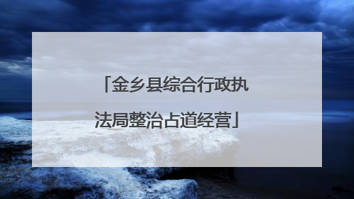 金乡县综合行政执法局整治占道经营