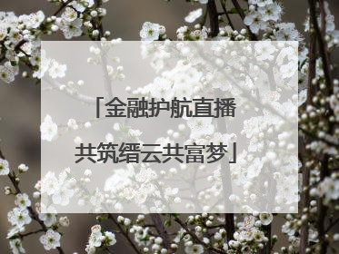 金融护航直播 共筑缙云共富梦