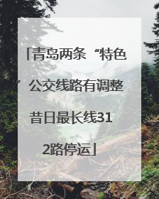 青岛两条“特色”公交线路有调整 昔日最长线312路停运