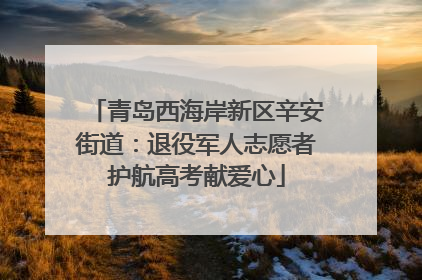 青岛西海岸新区辛安街道：退役军人志愿者护航高考献爱心