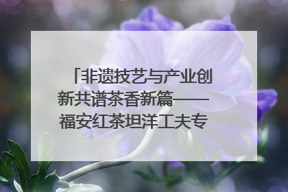 非遗技艺与产业创新共谱茶香新篇——福安红茶坦洋工夫专场推介会在京举办