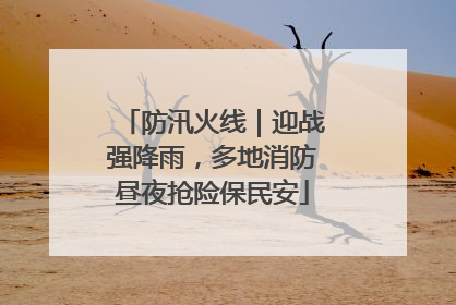 防汛火线｜迎战强降雨，多地消防昼夜抢险保民安