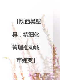 陕西吴堡县：精细化管理推动城市蝶变