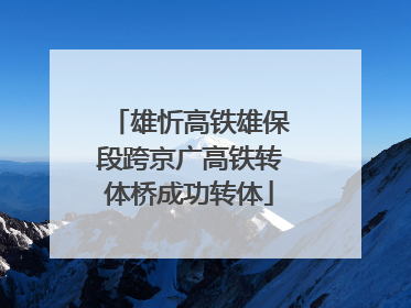 雄忻高铁雄保段跨京广高铁转体桥成功转体