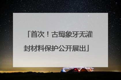 首次！古蜀象牙无灌封材料保护公开展出