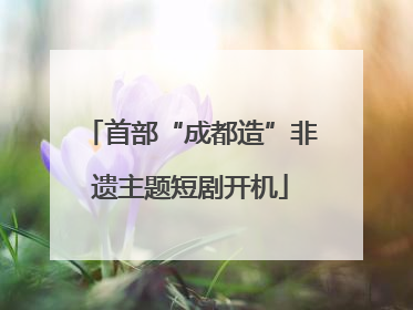 首部“成都造”非遗主题短剧开机