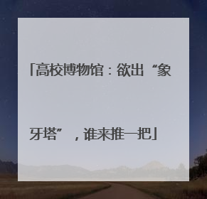 高校博物馆：欲出“象牙塔”，谁来推一把