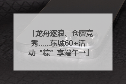龙舟逐浪、仓廪竞秀……东城60+活动“粽”享端午→