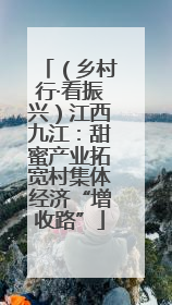 （乡村行·看振兴）江西九江：甜蜜产业拓宽村集体经济“增收路”