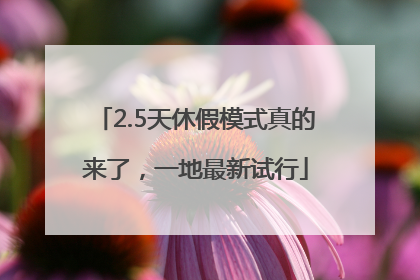 2.5天休假模式真的来了，一地最新试行