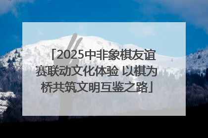 2025中非象棋友谊赛联动文化体验 以棋为桥共筑文明互鉴之路