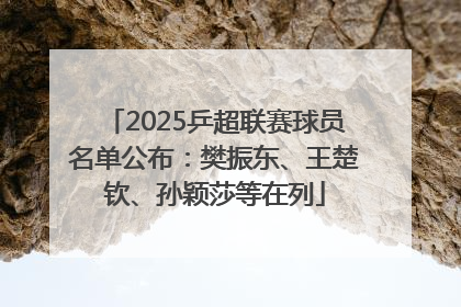 2025乒超联赛球员名单公布：樊振东、王楚钦、孙颖莎等在列